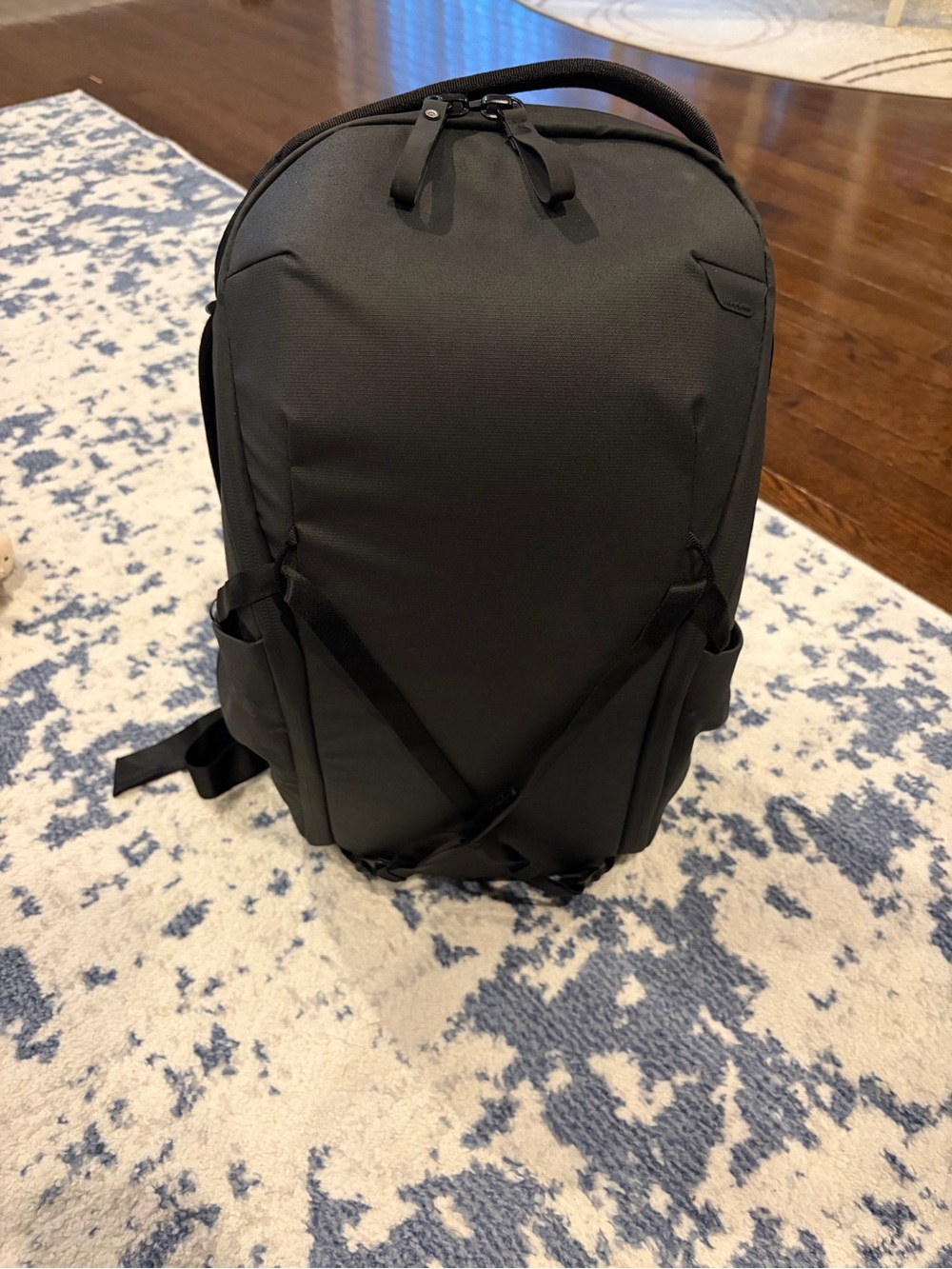 Men's Minimalist Black Travel Backpack - Durable Everyday Carry